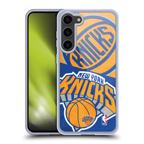NBA New York Knicks Half Oversized Soft Gel Case for Samsung Galaxy S23+ 5G & MagSafe