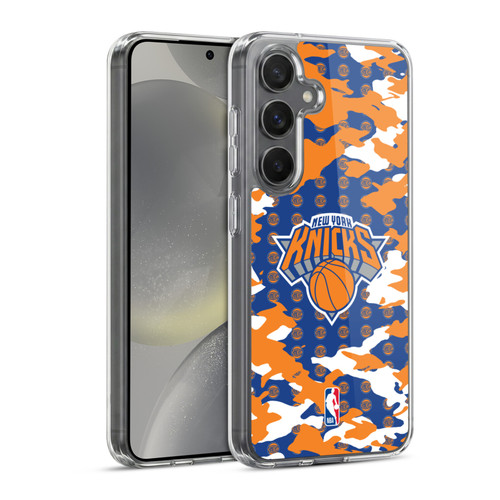 NBA New York Knicks Camouflage Soft Gel Case for Samsung Galaxy S24 5G & MagSafe