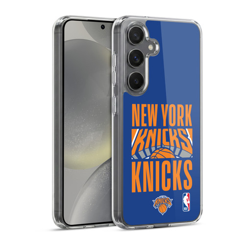 NBA New York Knicks Typography Soft Gel Case for Samsung Galaxy S24 5G & MagSafe