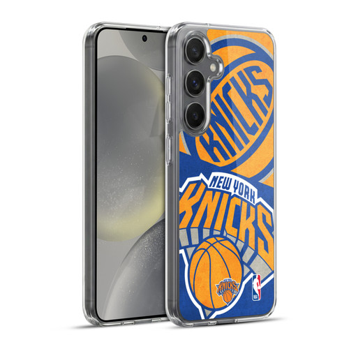 NBA New York Knicks Half Oversized Soft Gel Case for Samsung Galaxy S24+ 5G & MagSafe