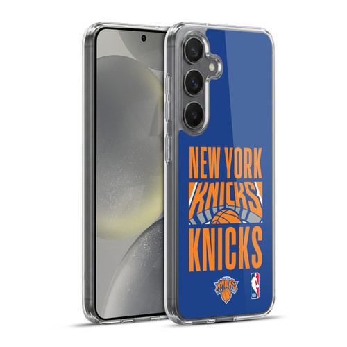 NBA New York Knicks Typography Soft Gel Case for Samsung Galaxy S24+ 5G & MagSafe