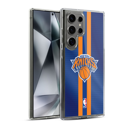 NBA New York Knicks Stripes Soft Gel Case for Samsung Galaxy S24 Ultra 5G & MagSafe