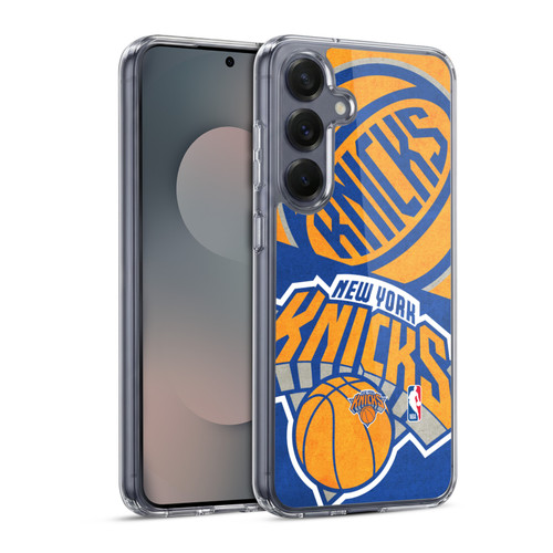 NBA New York Knicks Half Oversized Soft Gel Case for Samsung Galaxy S25 & MagSafe
