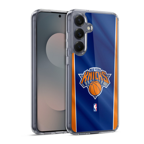 NBA New York Knicks Vertical Banner Soft Gel Case for Samsung Galaxy S25 & MagSafe