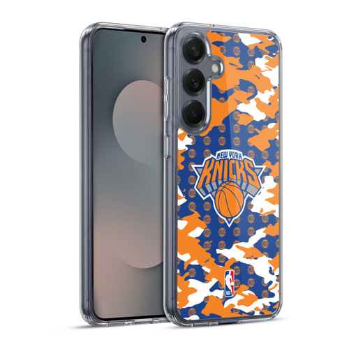 NBA New York Knicks Camouflage Soft Gel Case for Samsung Galaxy S25+ & MagSafe