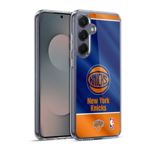 NBA New York Knicks Horizontal Banner Soft Gel Case for Samsung Galaxy S25+ & MagSafe