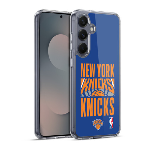 NBA New York Knicks Typography Soft Gel Case for Samsung Galaxy S25+ & MagSafe
