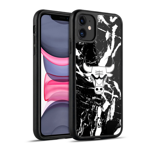 NBA Chicago Bulls Black Marble Gel Armour Case For Apple iPhone 11