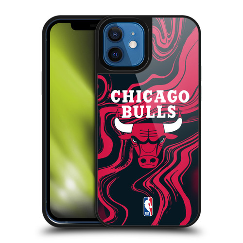 NBA Chicago Bulls Marble Agates Gel Armour Case For Apple iPhone 12 / iPhone 12 Pro