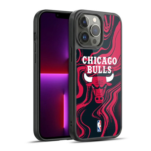 NBA Chicago Bulls Marble Agates Gel Armour Case For Apple iPhone 13 Pro Max
