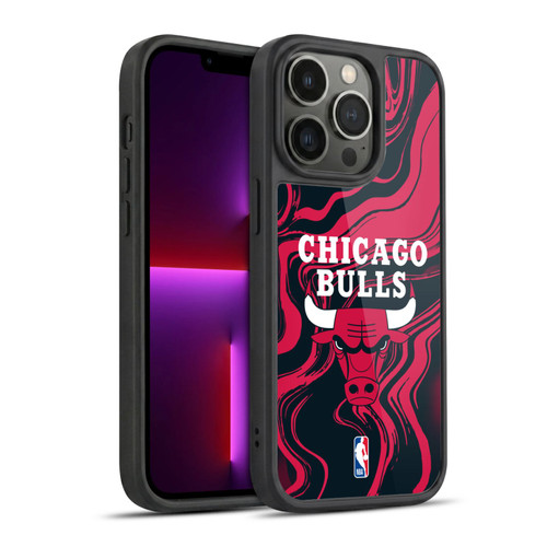NBA Chicago Bulls Marble Agates Gel Armour Case For Apple iPhone 13 Pro