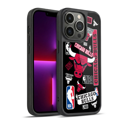 NBA Chicago Bulls Sticker Collage Gel Armour Case For Apple iPhone 13 Pro