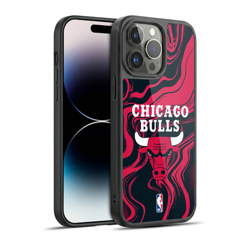 NBA Chicago Bulls Marble Agates Gel Armour Case For Apple iPhone 14 Pro Max