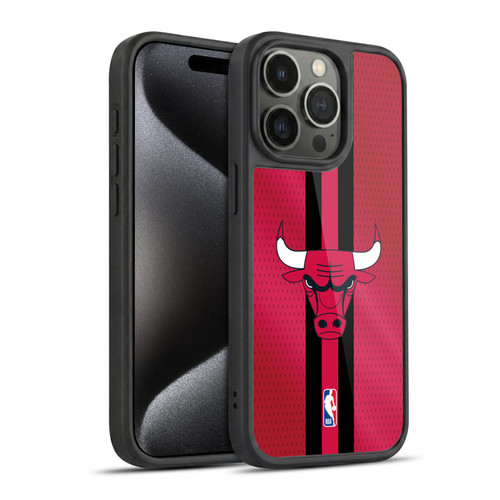 NBA Chicago Bulls Stripes Gel Armour Case For Apple iPhone 15 Pro
