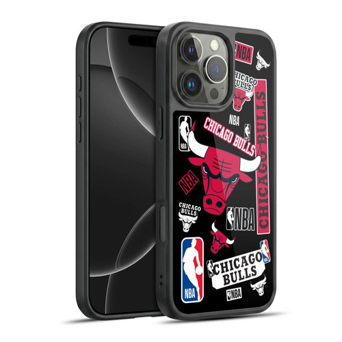 NBA Chicago Bulls Sticker Collage Gel Armour Case For Apple iPhone 16 Pro Max