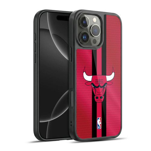 NBA Chicago Bulls Stripes Gel Armour Case For Apple iPhone 16 Pro Max