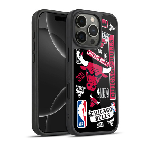 NBA Chicago Bulls Sticker Collage Gel Armour Case For Apple iPhone 16 Pro