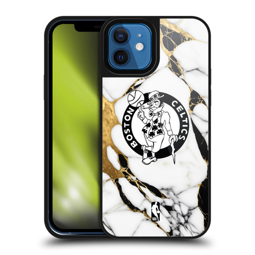 NBA Boston Celtics White Marble Gel Armour Case For Apple iPhone 12 / iPhone 12 Pro