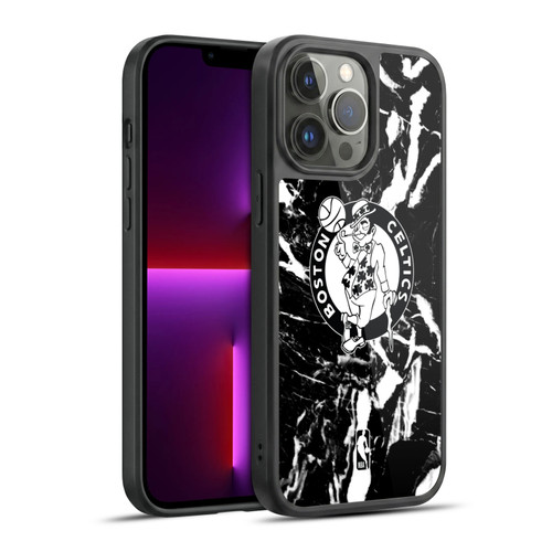 NBA Boston Celtics Black Marble Gel Armour Case For Apple iPhone 13 Pro Max