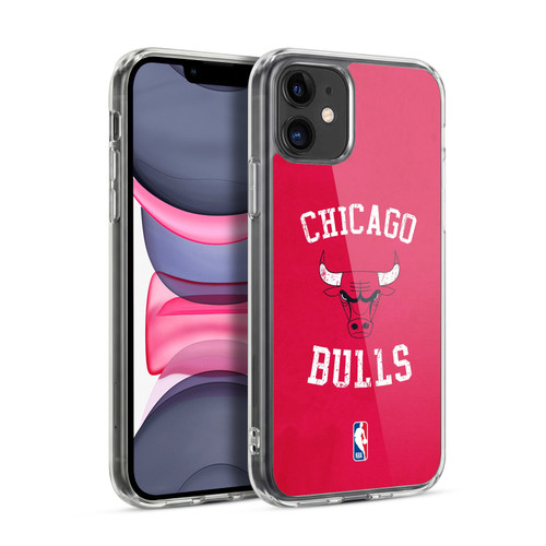 NBA Chicago Bulls Distressed Soft Gel Case for Apple iPhone 11