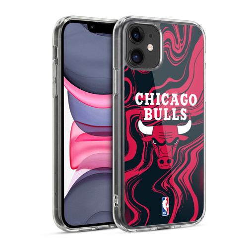 NBA Chicago Bulls Marble Agates Soft Gel Case for Apple iPhone 11