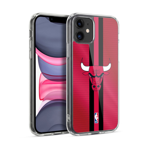 NBA Chicago Bulls Stripes Soft Gel Case for Apple iPhone 11