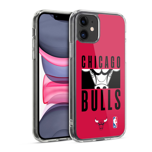 NBA Chicago Bulls Typography Soft Gel Case for Apple iPhone 11