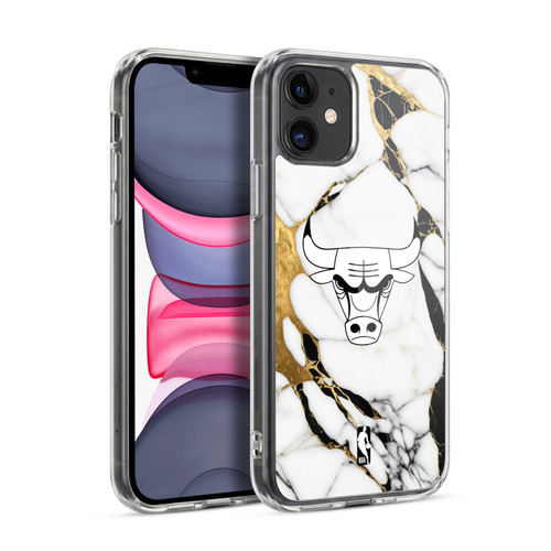NBA Chicago Bulls White Marble Soft Gel Case for Apple iPhone 11