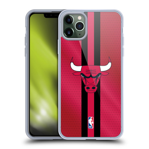 NBA Chicago Bulls Stripes Soft Gel Case for Apple iPhone 11 Pro Max & MagSafe