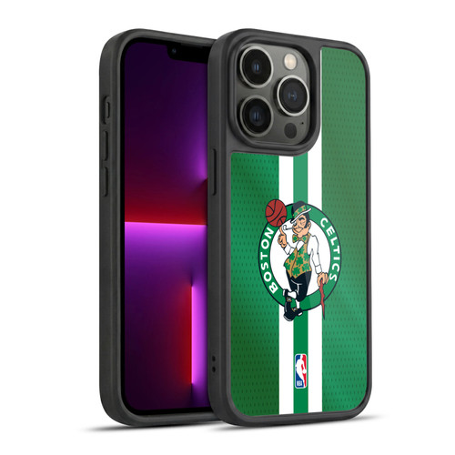 NBA Boston Celtics Stripes Gel Armour Case For Apple iPhone 13 Pro