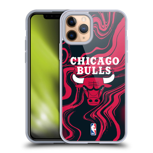 NBA Chicago Bulls Marble Agates Soft Gel Case for Apple iPhone 11 Pro & MagSafe