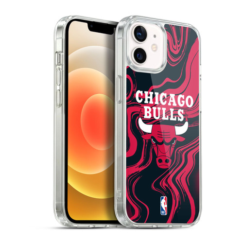 NBA Chicago Bulls Marble Agates Soft Gel Case for Apple iPhone 12 / iPhone 12 Pro & MagSafe