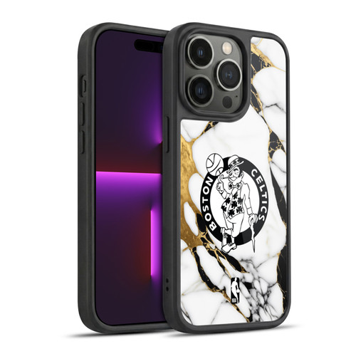 NBA Boston Celtics White Marble Gel Armour Case For Apple iPhone 14 Pro