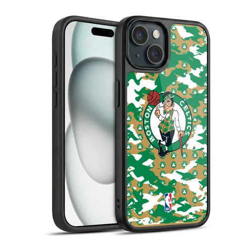 NBA Boston Celtics Camouflage Gel Armour Case For Apple iPhone 15