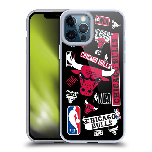 NBA Chicago Bulls Sticker Collage Soft Gel Case for Apple iPhone 12 Pro Max & MagSafe