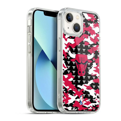 NBA Chicago Bulls Camouflage Soft Gel Case for Apple iPhone 13