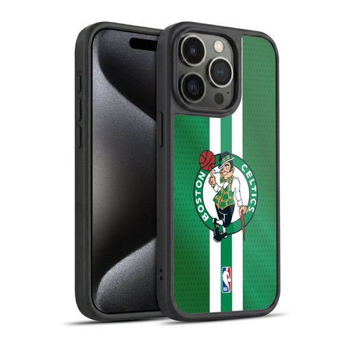 NBA Boston Celtics Stripes Gel Armour Case For Apple iPhone 15 Pro