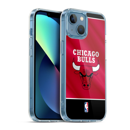 NBA Chicago Bulls Horizontal Banner Soft Gel Case for Apple iPhone 13 Mini & MagSafe