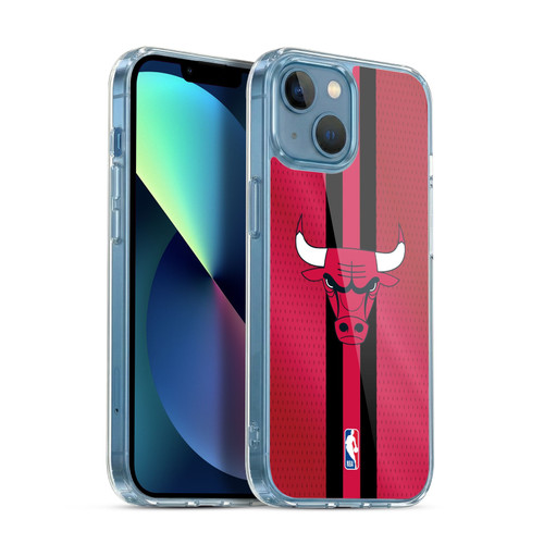 NBA Chicago Bulls Stripes Soft Gel Case for Apple iPhone 13 Mini & MagSafe