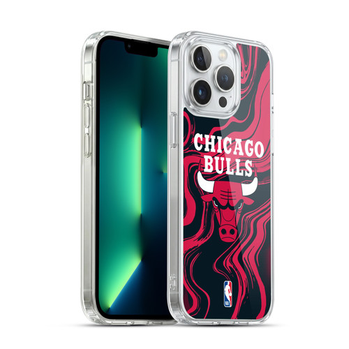 NBA Chicago Bulls Marble Agates Soft Gel Case for Apple iPhone 13 Pro Max & MagSafe