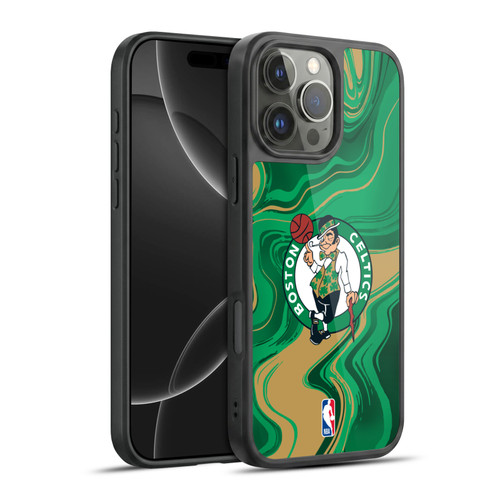 NBA Boston Celtics Marble Agates Gel Armour Case For Apple iPhone 16 Pro Max