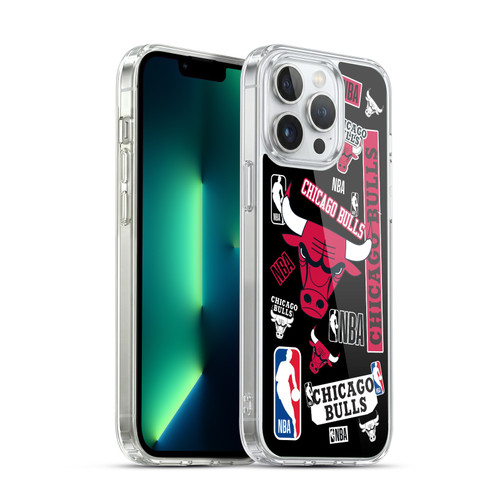 NBA Chicago Bulls Sticker Collage Soft Gel Case for Apple iPhone 13 Pro Max & MagSafe