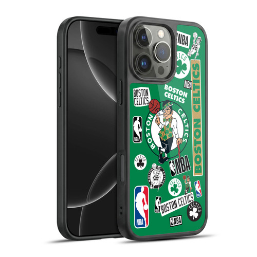 NBA Boston Celtics Sticker Collage Gel Armour Case For Apple iPhone 16 Pro Max