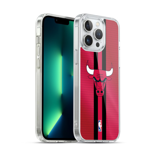 NBA Chicago Bulls Stripes Soft Gel Case for Apple iPhone 13 Pro Max & MagSafe