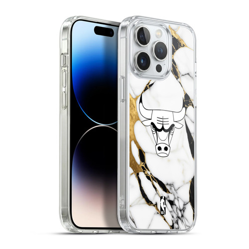 NBA Chicago Bulls White Marble Soft Gel Case for Apple iPhone 13 Pro Max & MagSafe