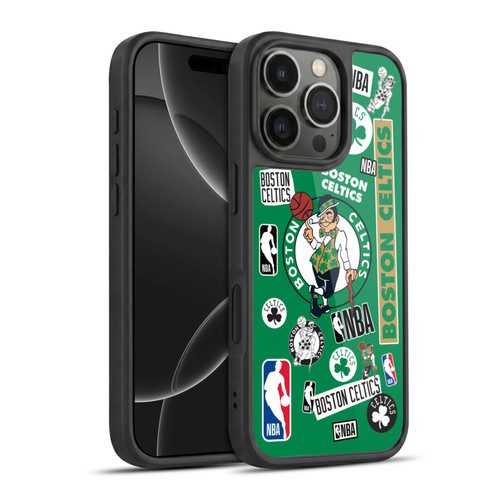 NBA Boston Celtics Sticker Collage Gel Armour Case For Apple iPhone 16 Pro