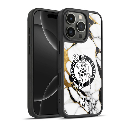 NBA Boston Celtics White Marble Gel Armour Case For Apple iPhone 16 Pro