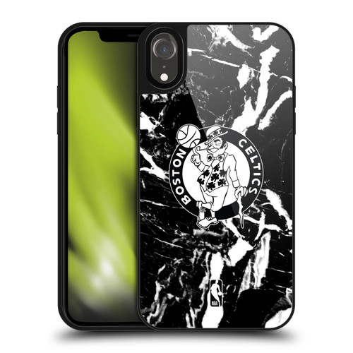NBA Boston Celtics Black Marble Gel Armour Case For Apple iPhone XR