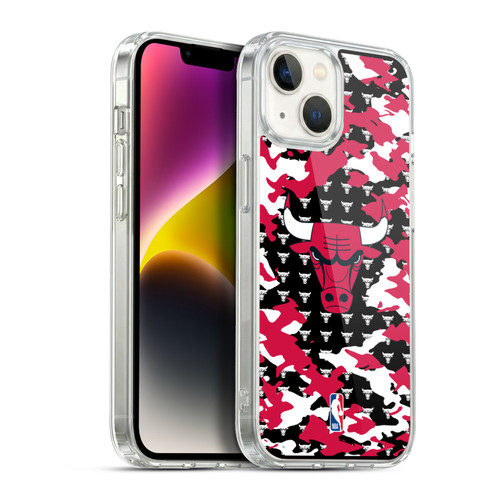NBA Chicago Bulls Camouflage Soft Gel Case for Apple iPhone 14