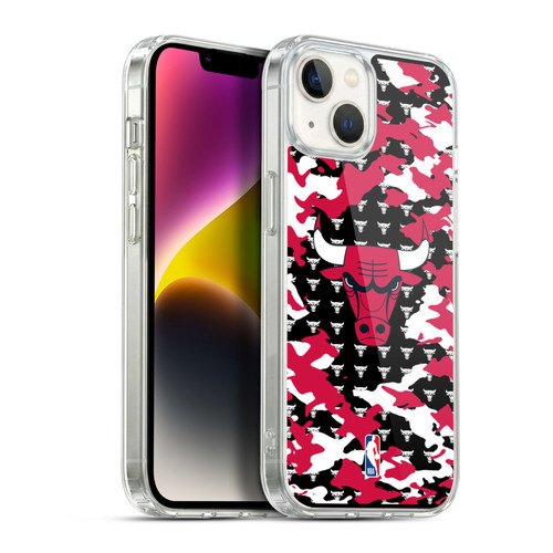 NBA Chicago Bulls Camouflage Soft Gel Case for Apple iPhone 14 Plus & MagSafe